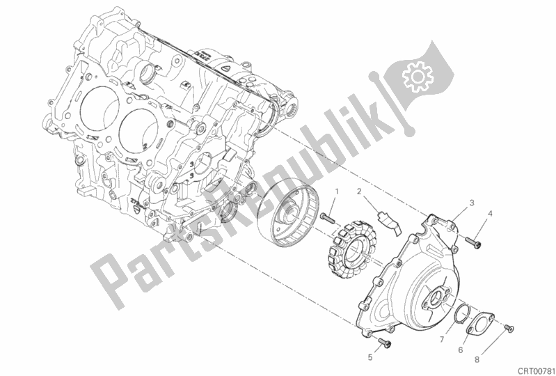 Alle onderdelen voor de Generator Deksel van de Ducati Superbike Panigale V4 S 1100 2020